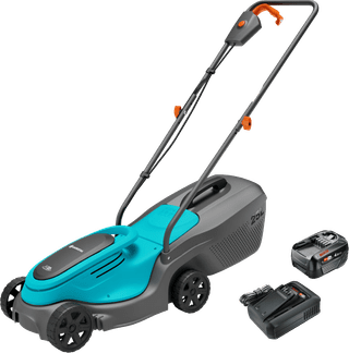 GARDENA PowerMax 30/18V P4A Solo + Bosch Starterset 18V 4,0 Ah
