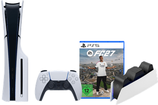 PlayStation 5 Slim mit Laufwerk + FC 27 + Ladestation