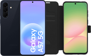 Samsung Galaxy A57 256GB Dunkelblau 5G + BlueBuilt Book Case Schwarz