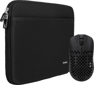 BlueBuilt Laptop Sleeve Width 36cm 15 - 16 Inches S Black + Vortech Prestige Gaming Mouse