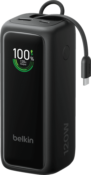 Belkin Powerbank 22.000 mAh mit Schnellladefunktion 120 Watt Schwarz