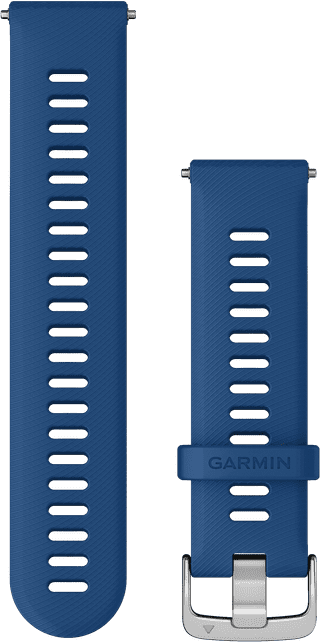 Garmin Silicone Strap Blue/Silver 22mm