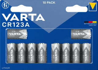 VARTA Lithium Cylindrical CR123A BLI 10 Units