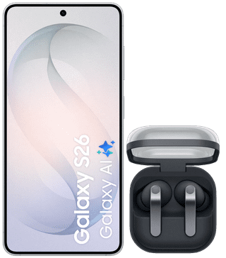 Samsung Galaxy S26 256GB Weiß 5G + Samsung Galaxy Buds4 Pro Schwarz