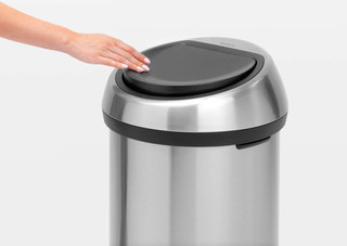 Brabantia Touch Bin 60 Liter Edelstahl Fingerprint Proof