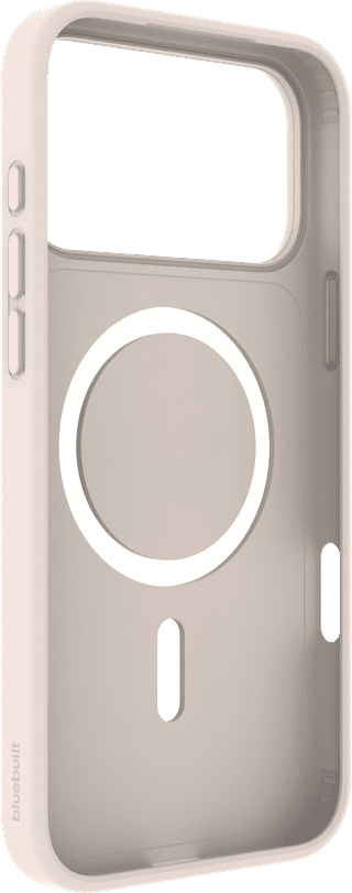 BlueBuilt MagSafe Hülle iPhone 18 Pro Max Beige + Powerbank 5.000 mAh Grau
