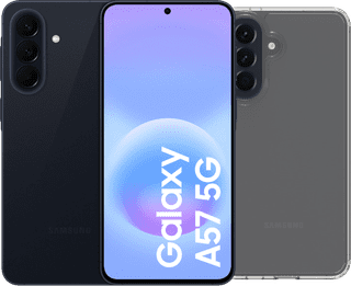 Samsung Galaxy A57 256GB Dunkelblau 5G + BlueBuilt Backcover Transparent