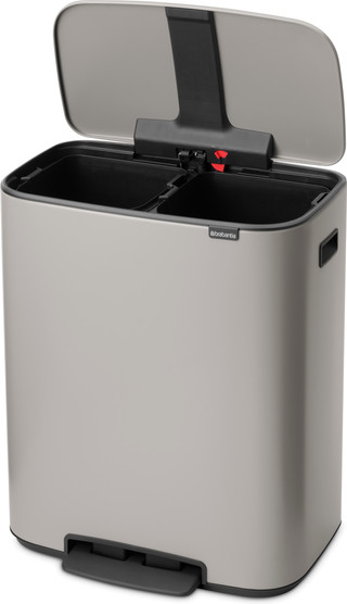 Brabantia Bo Treteimer 2 x 30 Liter Soft Grey