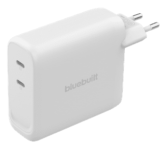 BlueBuilt 140-Watt-GaN-Ladegerät mit 2 USB-C-Ports Weiß