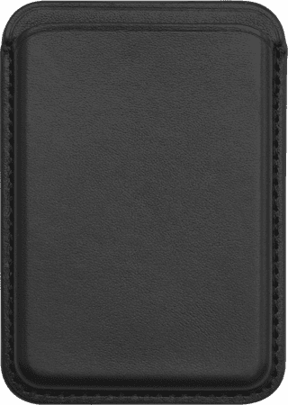 BlueBuilt MagSafe Hülle iPhone 18 Pro Schwarz + Kartenhalter Leder Schwarz