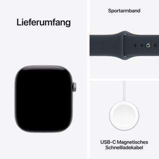 Apple Watch Series 12 46 mm Grau Sportarmband M/L