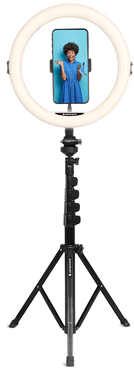 AgfaPhoto 11 Zoll Ringlicht mit 155-cm-Stativ und Fernbedienung