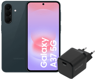 Samsung Galaxy A37 128GB Dunkelgrün 5G + BlueBuilt Ladegerät mit USB-C-Anschluss 45 W Schwarz