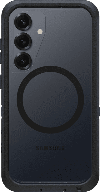 OtterBox Defender Samsung Galaxy S25 Back Cover with Magnet Transparent with Black Belt