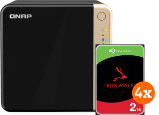 QNAP TS-464-8G + Seagate Ironwolf 2 TB 4er-Pack