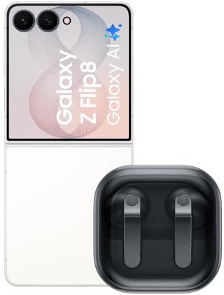Samsung Galaxy Z Flip8 512GB Weiß 5G + Samsung Galaxy Buds4 Schwarz