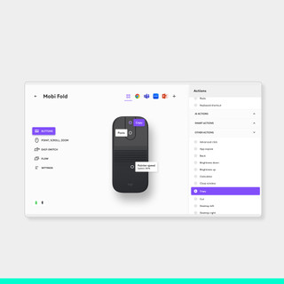 Logitech Mobi Fold Maus Graphit
