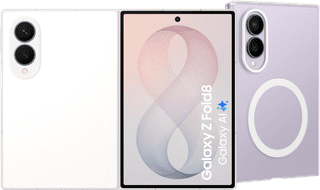 Samsung Galaxy Z Fold 8 256GB White 5G + Samsung Back Cover with Magnet Transparent