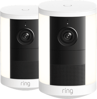 Ring Spotlight Kamera 2. Generation Akku Weiß Doppelpack