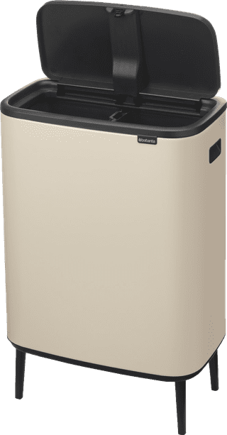 Brabantia Bo Touch Bin Hi Mülleimer 2 x 30 Liter Soft Beige