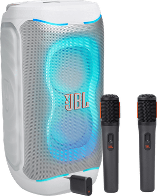 JBL PartyBox 130 Weiß + JBL Kabelloses Mikrofonset