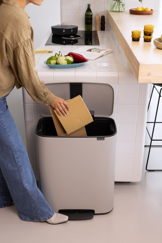 Brabantia Bo Mülleimer 60 Liter Soft Grey