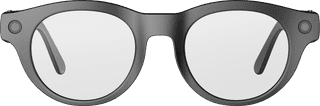 HTC VIVE Eagle KI-Brille Transparent Rund Schwarz