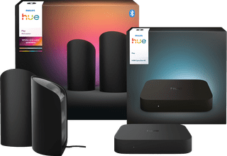 Philips Hue Play Wallwasher Schwarz Doppelpack + HDMI Sync Box 4K