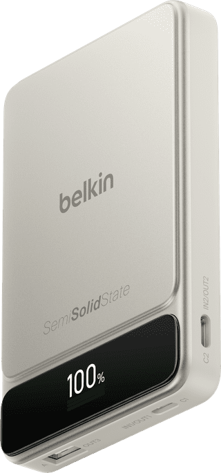 Belkin Powerbank 10.000 mAh mit Schnellladefunktion 45 Watt Beige