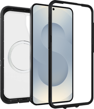 OtterBox Defender Samsung Galaxy S25 Back Cover with Magnet Transparent with Black Belt