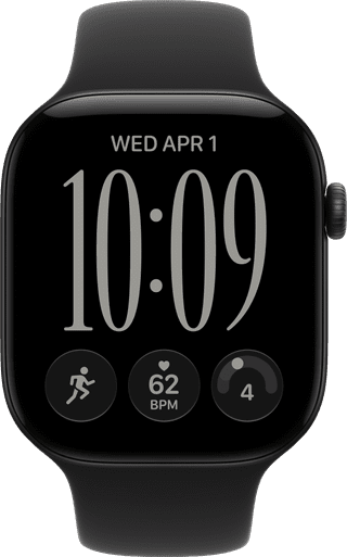 Apple Watch Series 12 Cellular 46mm Black Sport Band M/L