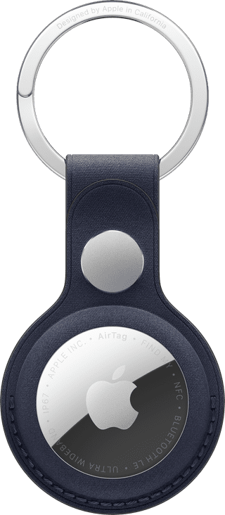Apple AirTag Feingewebe Schlüsselanhänger Blau