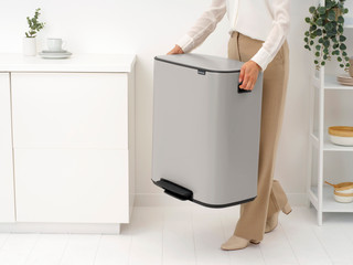 Brabantia Bo Treteimer 2 x 30 Liter Soft Grey