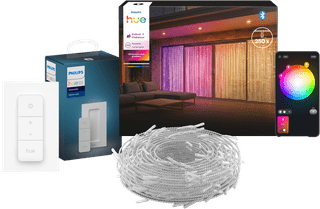 Philips Hue LED Lichtvorhang 1,35 x 2 Meter + Dimmer