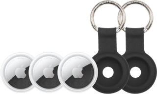 Apple AirTag 2 (3er-Pack) + 2 x BlueBuilt Apple AirTag Schlüsselanhänger