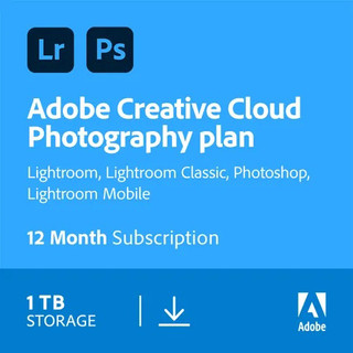 Adobe Creative Cloud Photography Plan 1 Jahr + 1 TB Cloud-Speicher - Digital