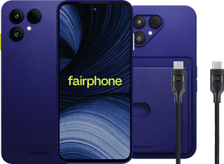 Fairphone 6+ 256GB Blau 5G + Basis-Zubehörset