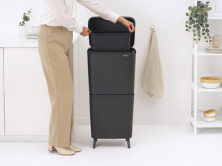 Brabantia SortUp Recycle Hi Mülleimer 25+10+10L Grau