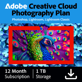 Adobe Creative Cloud Photography Plan 1 Jahr + 1 TB Cloud-Speicher - Digital