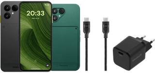 Fairphone 6 256GB Schwarz 5G + Komplettes Zubehörset