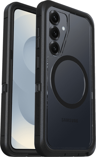 OtterBox Defender Samsung Galaxy S25 Back Cover with Magnet Transparent with Black Belt