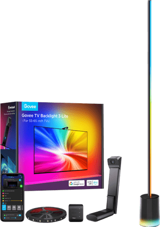 Govee TV Backlight 3 Lite für 55 - 65 Zoll Fernseher + Stehlampe 2