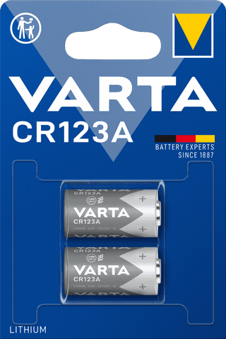 VARTA Lithium Cylindrical CR123A BLI 2 Units