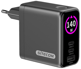 Sitecom 140 W GaN Ladegerät mit LED-Display