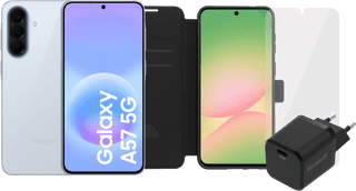 Samsung Galaxy A57 128GB Hellblau 5G + Komplettes Zubehörset