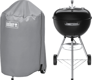 Weber Original Kettle 47 cm Schwarz + Weber Abdeckung 47 cm