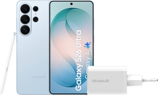 Samsung Galaxy S26 Ultra 256GB Hellblau 5G + BlueBuilt Ladegerät 65 Watt Weiß