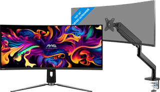 MSI MAG 341CQP QD-OLED + BlueBuilt Monitorhalterung Gasfeder für 1 Monitor