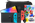 Nintendo Switch OLED Blau/Rot + Super Mario Bros. Wonder + BlueBuilt Schutzhülle Blau, Rot