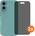 BlueBuilt Backcover iPhone 16 Grün + Panzerglas mit Blickschutzfilter Doppelpack